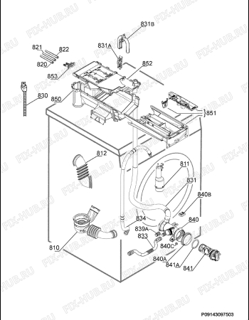 Взрыв-схема стиральной машины Electrolux EWFH11D3QW - Схема узла Hydraulic System 272